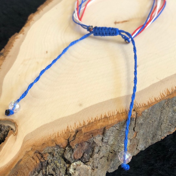 Patriotic Multicolor/Layers Handmade Bracelet - Picture 5 of 15